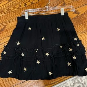 Star printed mini skirt